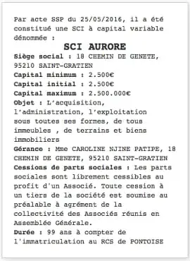 annonce légale pas cher